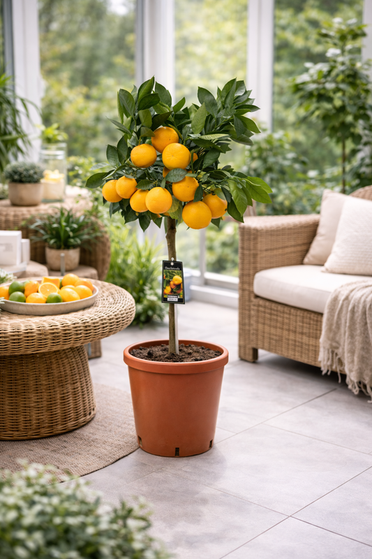 Satsuma Mandarine – Winterharte Mandarine Citrus unshiu – Satsumabaum Kübelpflanze ca 70–100 cm inkl Topf