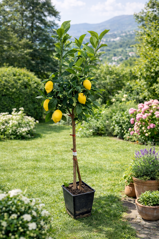 Amalfitano Zitronenbaum 120–140 cm – Echter Zitronenbaum im Topf, Mediterraner Citrus Limon für Terrasse & Balkon