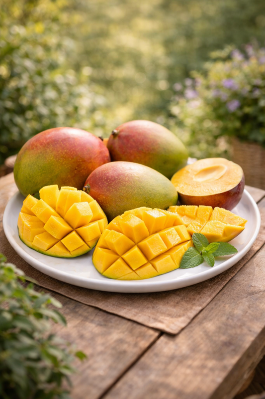 Mango-Pflanze „Kent“ (Mangifera indica) veredelt – ca. 140–180 cm Gesamthöhe inkl. Topf – tropisches Obstgehölz für Garten & Wintergarten