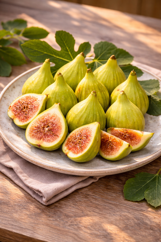 Ficus carica Blanca Gota de Miel 70–100 cm – Echter Feigenbaum Honigfeige winterhart Kübelpflanze Mediterrane Feige