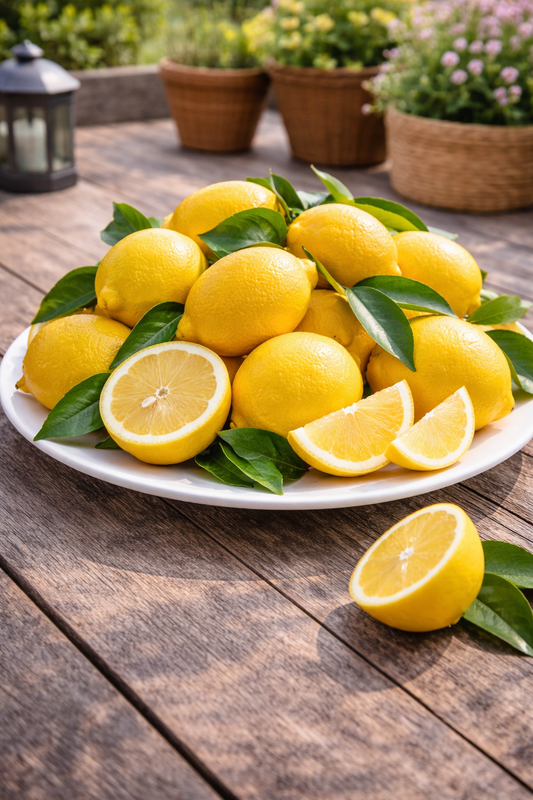 Zitronenbaum 'Zagara Bianca' – Citrus x limon, 100–140 cm, duftende weiße Blüten & essbare Zitronen