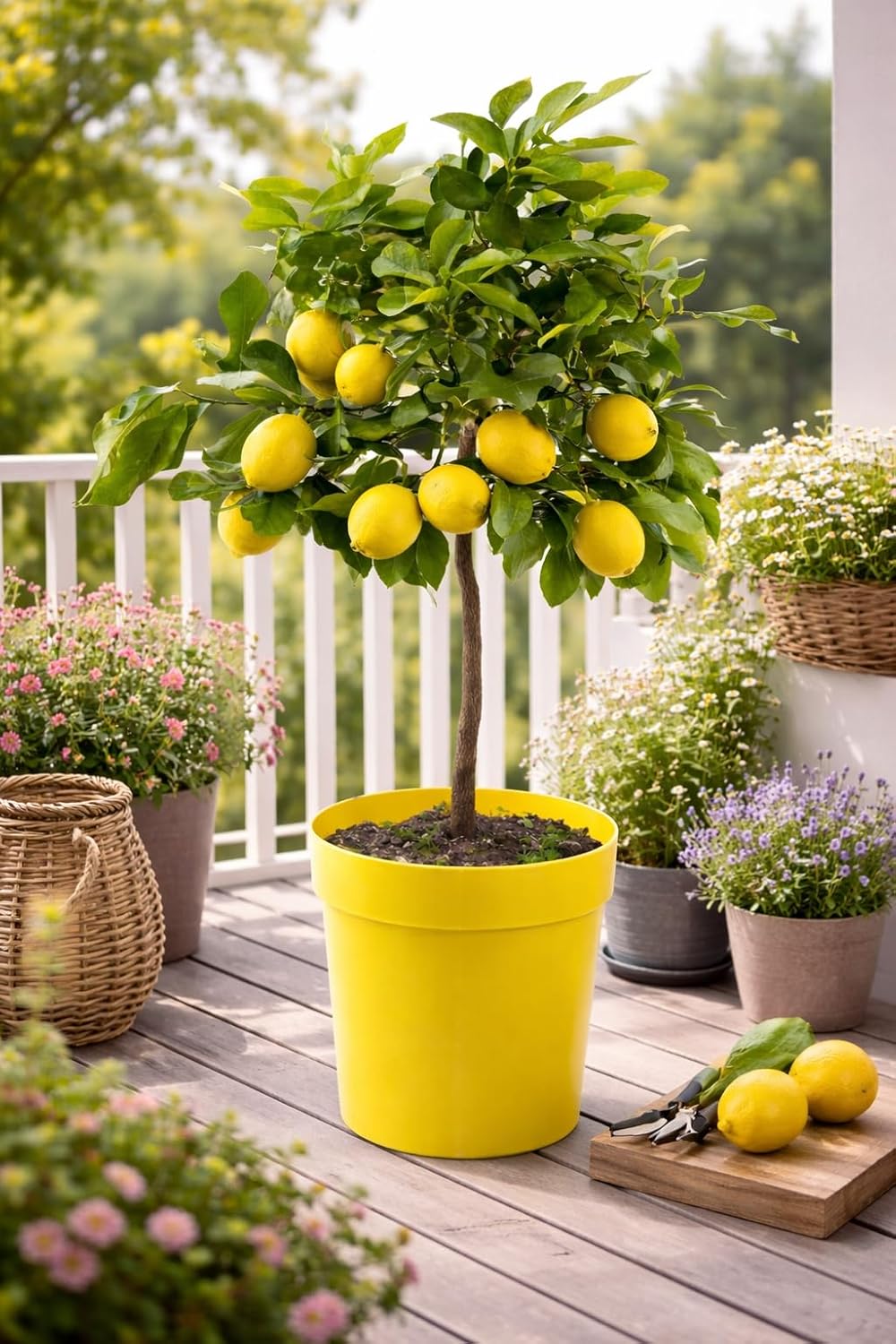 Vier Jahreszeiten Zitrone Lunario 80–100 cm Citrus limon Zitronenbaum  Zitronenbäumchen mediterrane Zitruspflanze
