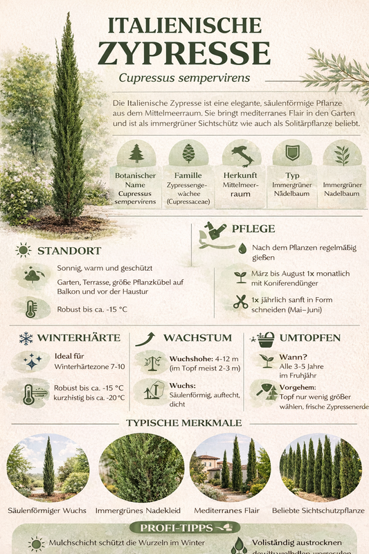 Středozemní cypřiš Cupressus sempervirens Cypřiš sloupovitý Pravý cypřiš