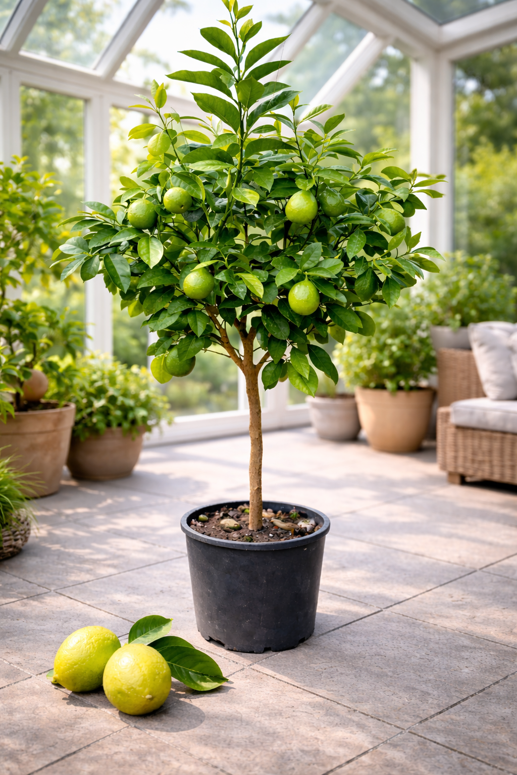 Bergamotte Pflanze 140–160 cm – Citrus bergamia – Bergamottenbaum mit dickem Stamm – Duftzitrus