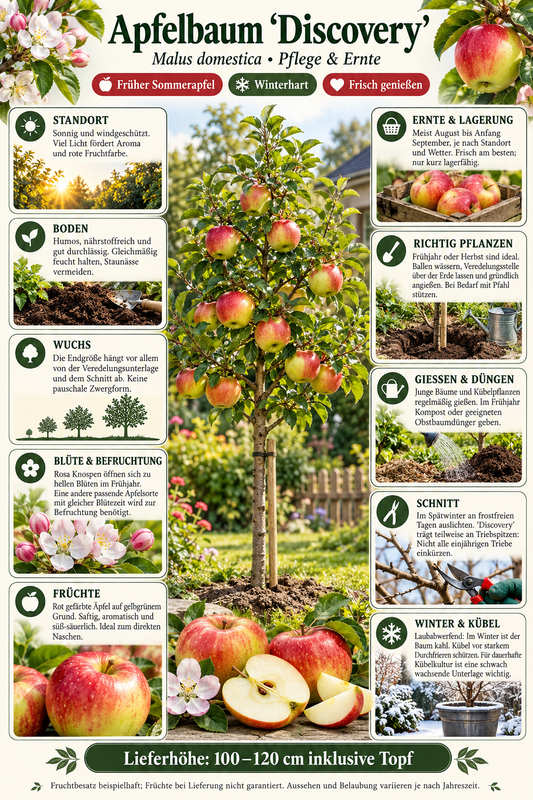 Malus domestica 'Discovery' - letní jabloň 'Discovery - jabloň