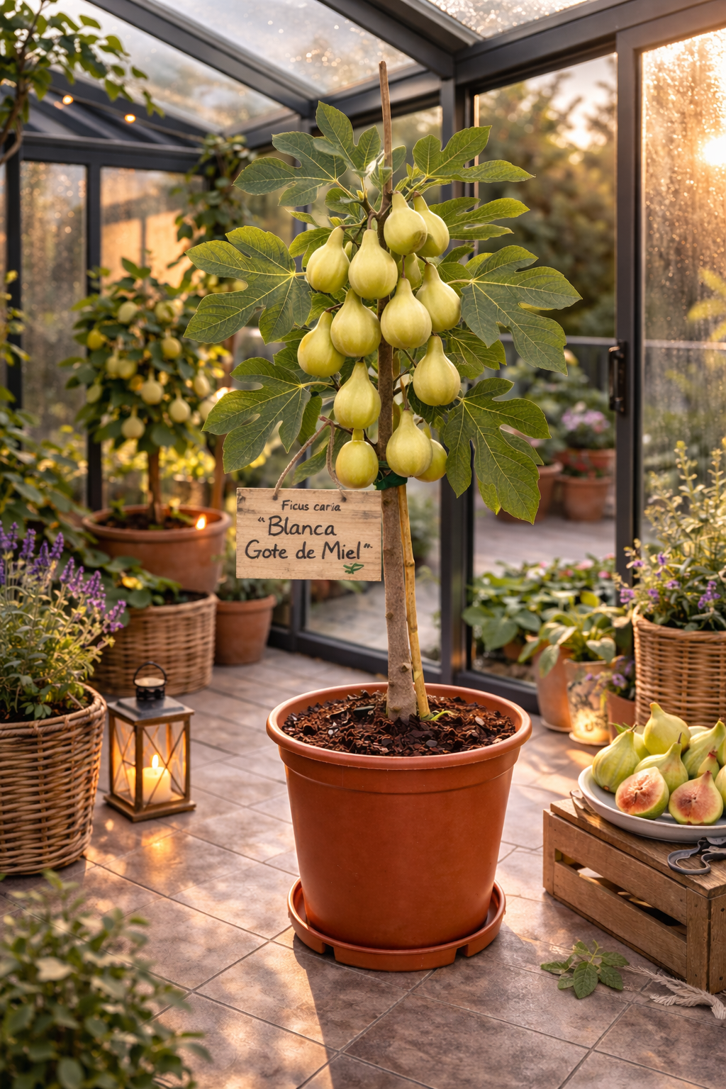 Ficus carica Blanca Gota de Miel 70–100 cm – Echter Feigenbaum Honigfeige winterhart Kübelpflanze Mediterrane Feige