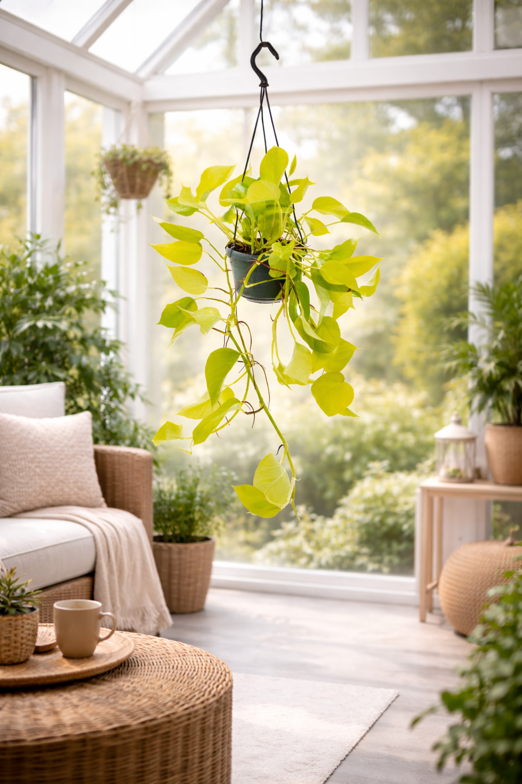 Epipremnum Golden Pothos 50–60 cm – Efeutute Ampelpflanze, pflegeleichte Rankpflanze & Hängepflanze für Innenräume