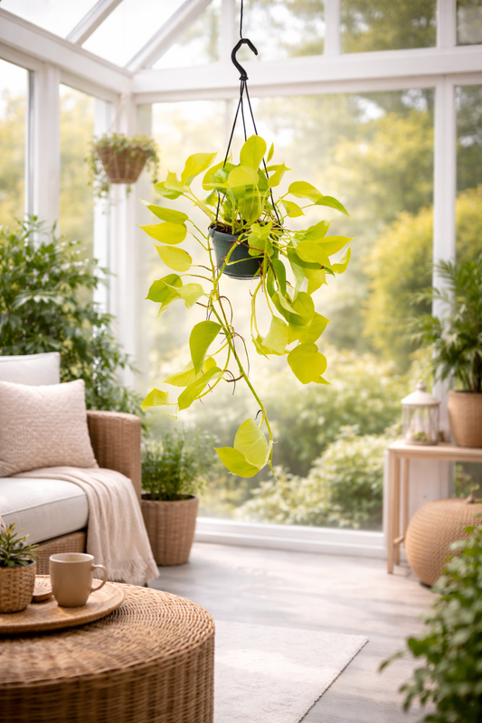 Epipremnum Golden Pothos 50–60 cm – Efeutute Ampelpflanze, pflegeleichte Rankpflanze & Hängepflanze für Innenräume