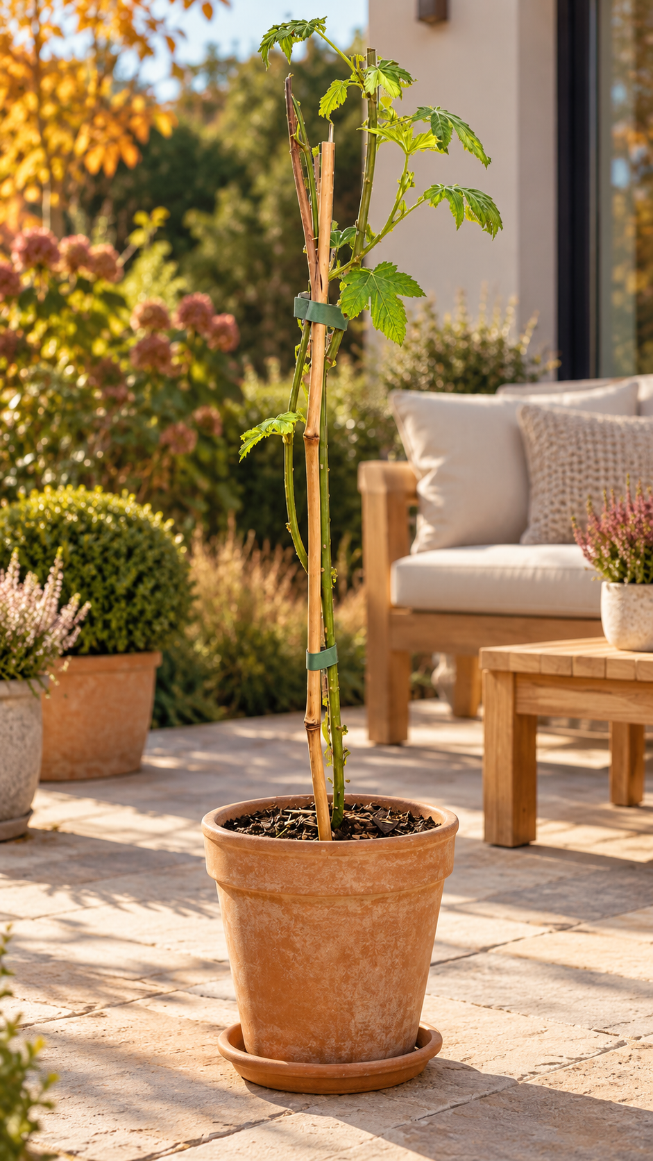 Zuckerblatt-Brombeere Sugarleaf® ‘Innocent’ – winterharte Süßblatt-Pflanze für Garten & Kübel – 50–70 cm inkl. Topf