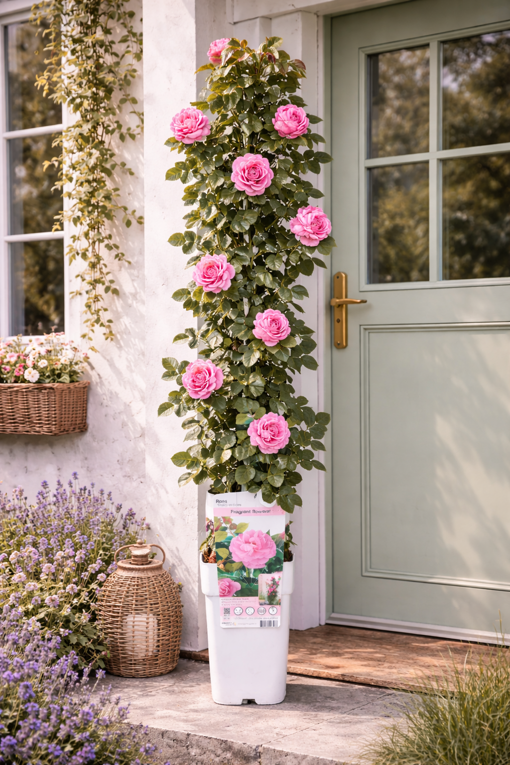 Kletterrose Rosa Crazy in Love Pink 50-70 cm Edelrose rosa blühend winterhart duftend Gartenrose Rankrose