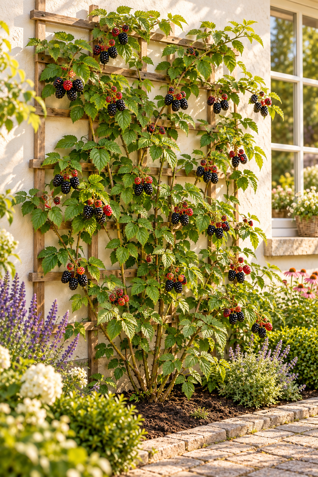 Dornlose Brombeere ‘Chester Thornless’ 50–70 cm – Rubus fruticosus, Beerenstrauch für Garten, Spalier & Kübel