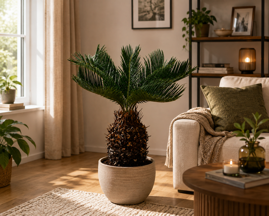 Palmfarn (Cycas revoluta) 50–60 cm – Japanischer Palmfarn mit 15–20 cm Knolle | Exotische Zimmerpflanze, Kübelpflanze & Wintergarten