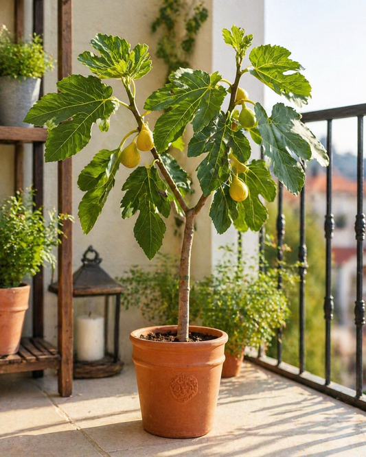 Ficus carica 'Cuello de Dama Blanca' Feigenbaum 70–100 cm – Echte Feige winterhart Obstbaum für Garten & Balkon