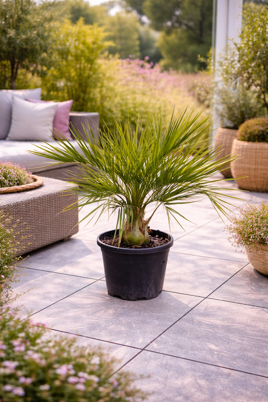 Geleepalme Butia capitata winterharte Palme 80-100 cm Kübelpflanze Jelly Palm exotische Palme winterhart