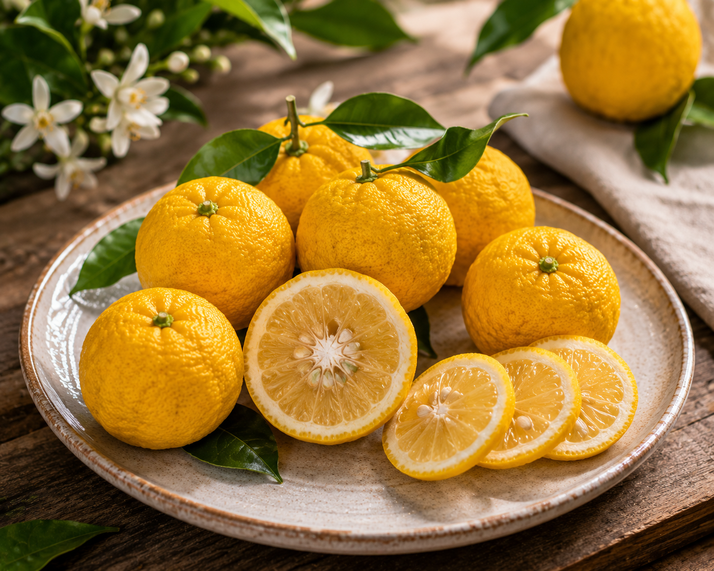 Yuzu Zitrone ca. 40 cm – Citrus junos – winterharte Japanische Zitrone für Kübel, Balkon und Terrasse