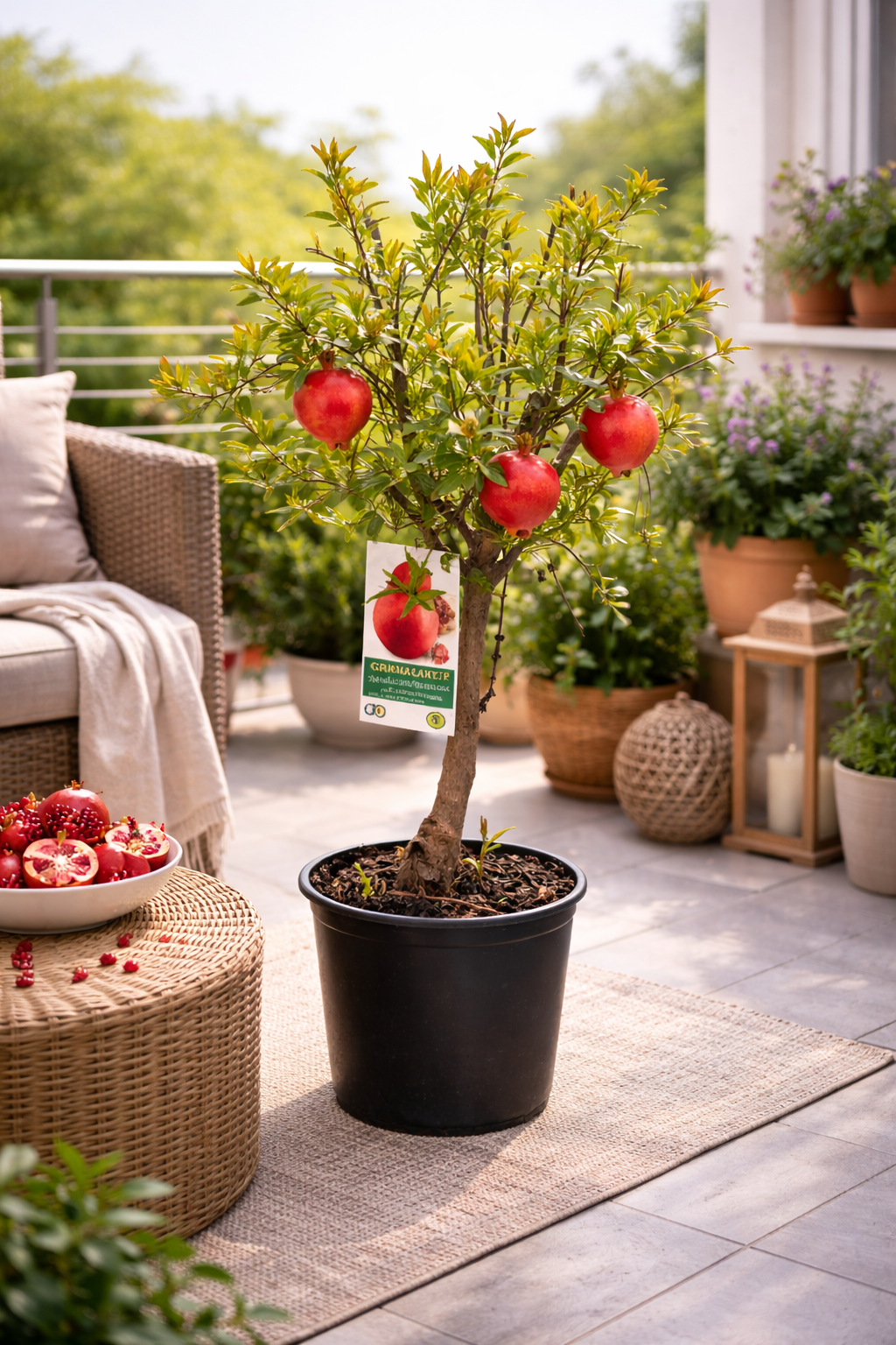 Granatapfelbaum Granada Mollar de Elche 70–100 cm – Echter Granatapfel Strauch Obstbaum winterhart mediterrane Kübelpflanze