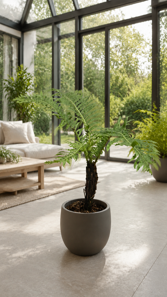 Blechnum orientale Linn 50–60 cm mit Stamm – Orientalischer Rippenfarn, tropischer Baumfarn für Zimmer & Wintergarten