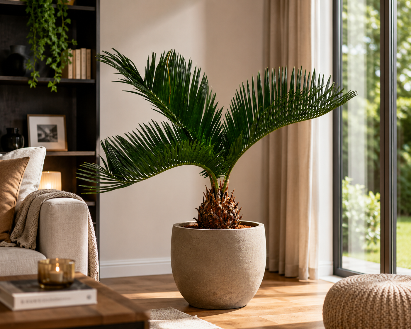 Palmfarn (Cycas revoluta) 30–40 cm – Japanischer Palmfarn mit 5–10 cm Knolle – exotische Zimmer- & Kübelpflanze