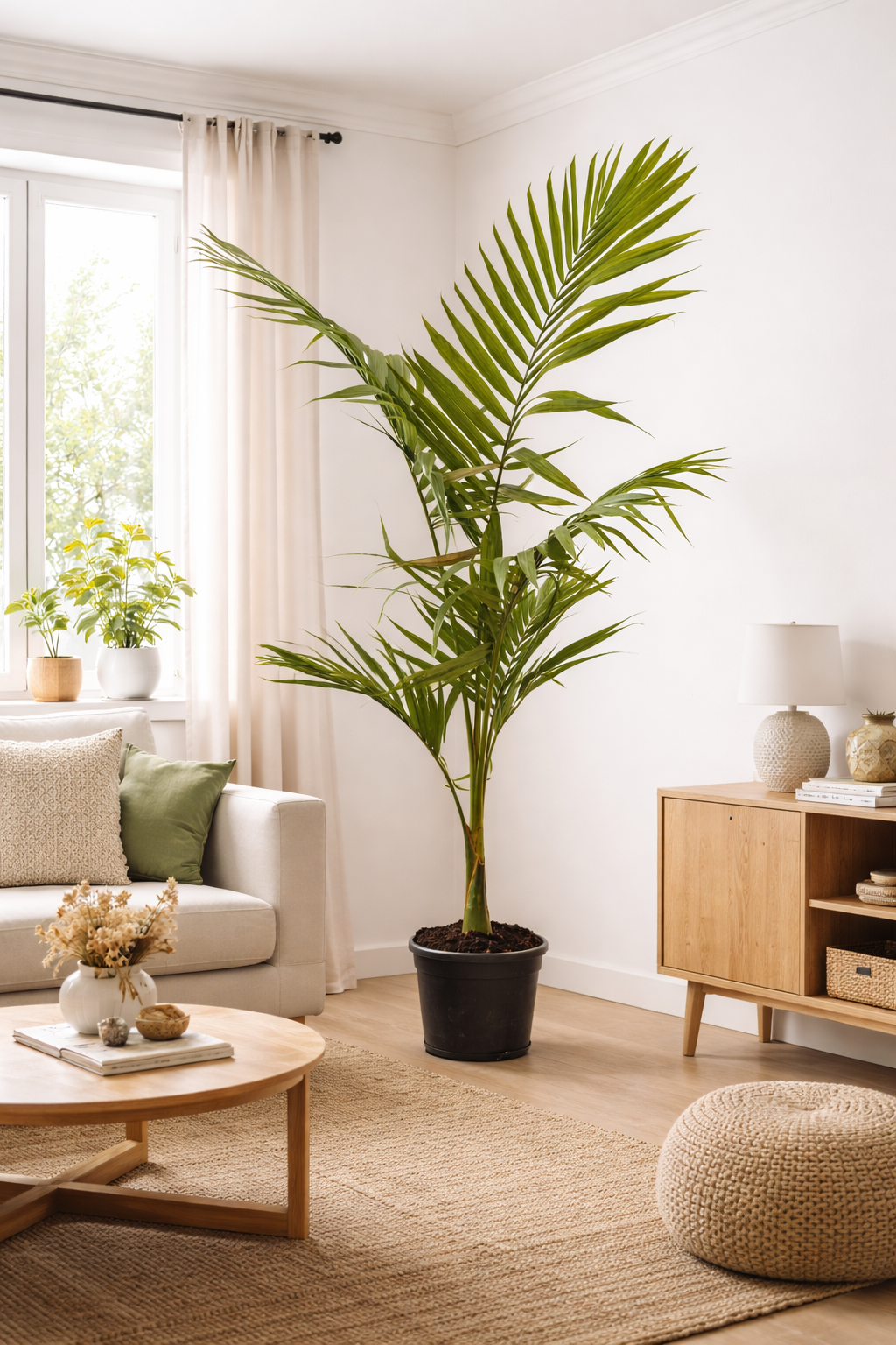 Alexandrapalme 160–200 cm (Archontophoenix alexandrae) – Feuerpalme / Königspalme – Große Zimmerpalme für Indoor & Wintergarten – Exotische Grünpflanze mit Stamm