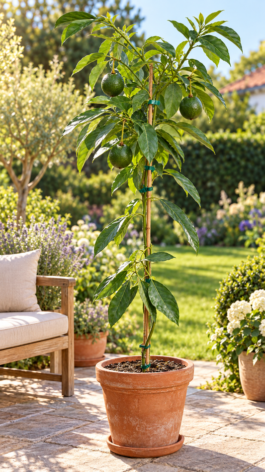 Avocadobaum ‘Reed’ – Avocado-Pflanze (Persea americana) für Kübel, Terrasse & Wintergarten – 150–200 cm inkl. Topf