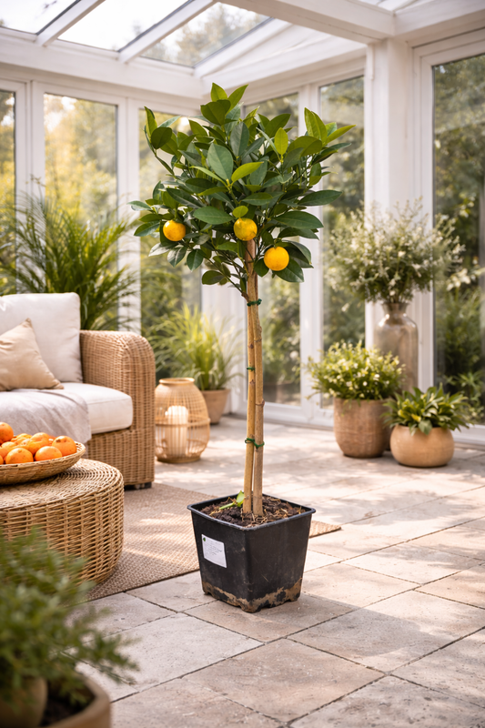 Orangenbaum Citrus sinensis 'Washington Navel' 120-140 cm – Saftige Süßorangen, ideal für Garten & Wintergarten