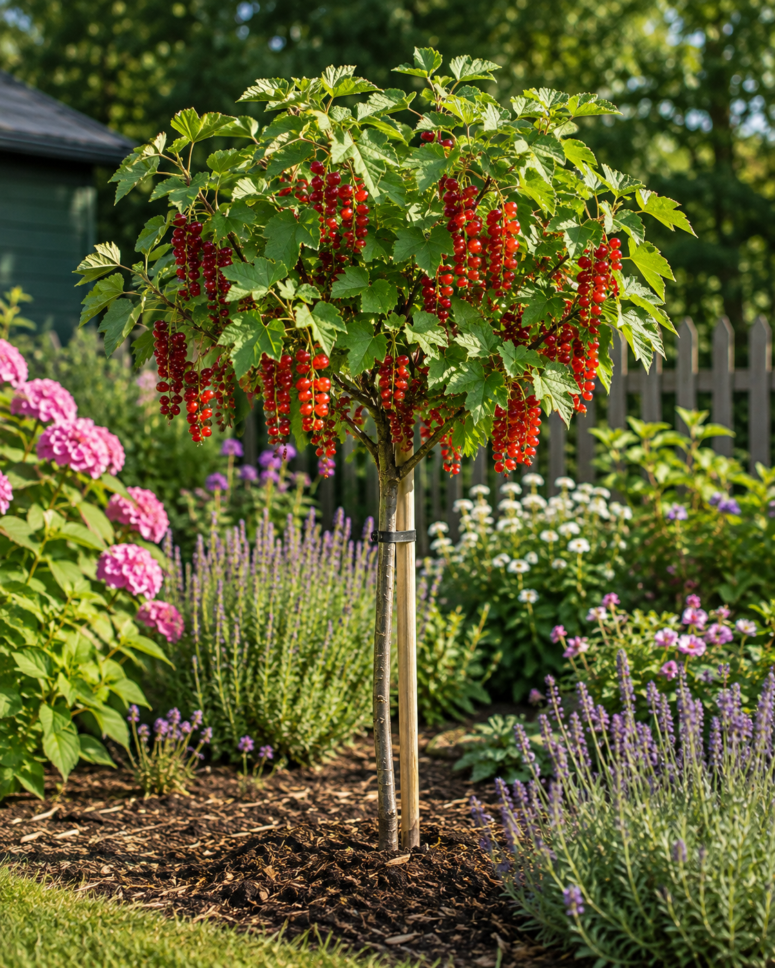 Rote Johannisbeere Ribes 120 cm rubrum 'Jonkheer van Tets' - Hochstamm - veredel
