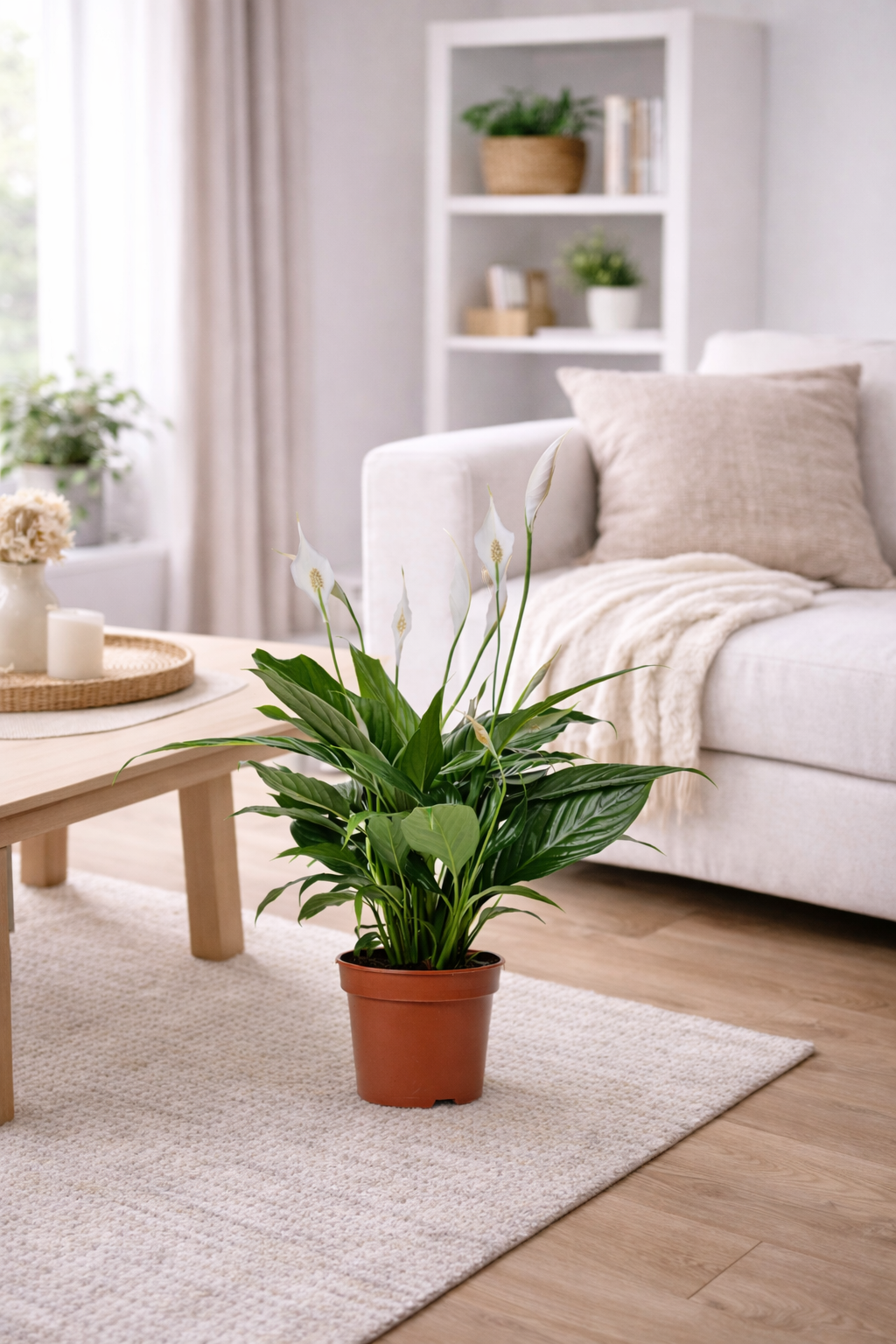 Einblatt Spathiphyllum Sweet Benito 60–70 cm – Friedenslilie Zimmerpflanze luftreinigend