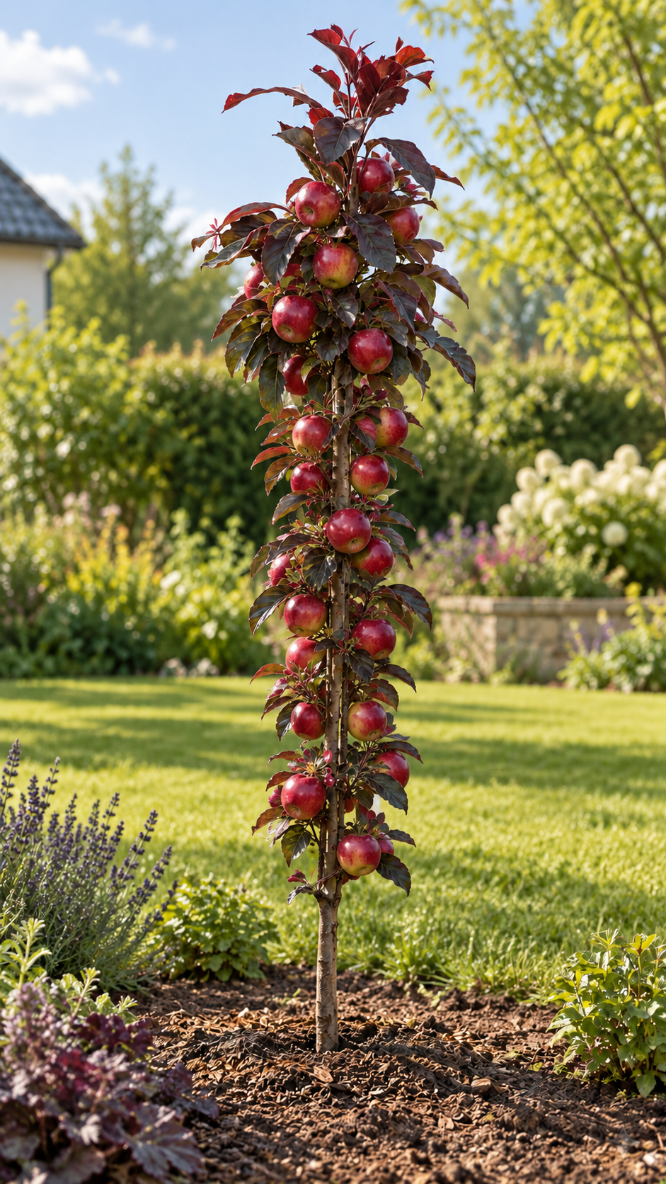Sloupovitá jabloň Malus 'Red Leaf' cca. 120 cm podzimní jabloň 'Red Leaf'