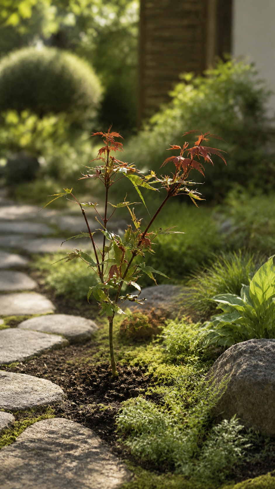 Acer palmatum Phoenix ca. 30 cm – Japanischer Fächerahorn, roter Zierahorn für Garten und Kübel