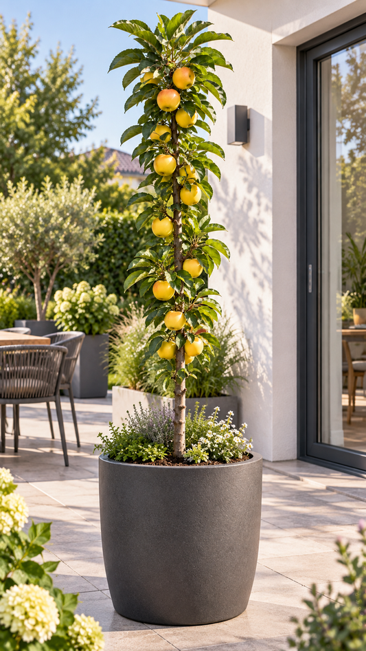 Säulenapfel ‘Gold Sensation’ 130–160 cm – Malus domestica, kompakter Apfelbaum für Garten, Balkon und Kübel