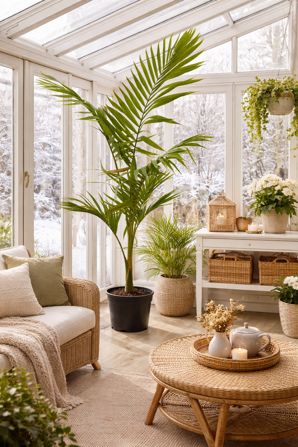 Alexandrapalme 160–200 cm (Archontophoenix alexandrae) – Feuerpalme / Königspalme – Große Zimmerpalme für Indoor & Wintergarten – Exotische Grünpflanze mit Stamm
