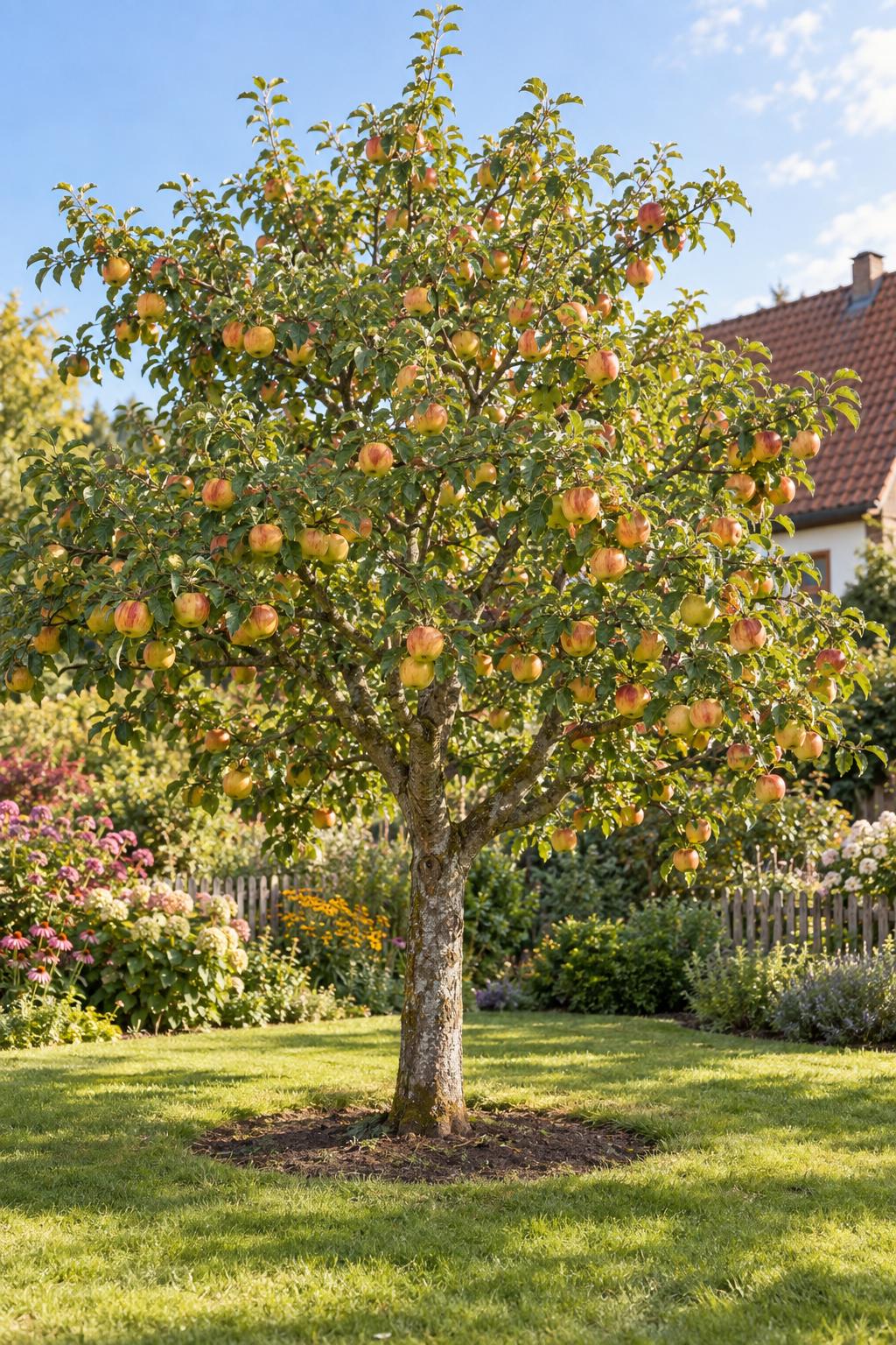Apfelbaum ‘James Grieve’ – saftiger Sommerapfel für den Garten – 100–120 cm inkl. Topf – Malus x domestica