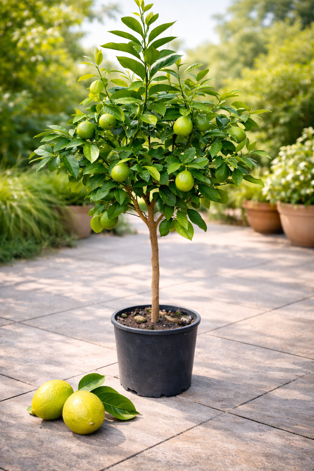 Bergamotte Pflanze 140–160 cm – Citrus bergamia – Bergamottenbaum mit dickem Stamm – Duftzitrus