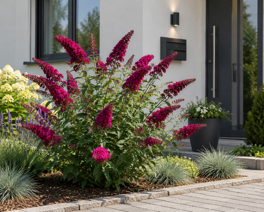 Buddleja davidii 'Royal Red' 40–60 cm – Sommerflieder – Schmetterlingsflieder – Blütenstrauch im 3L Topf