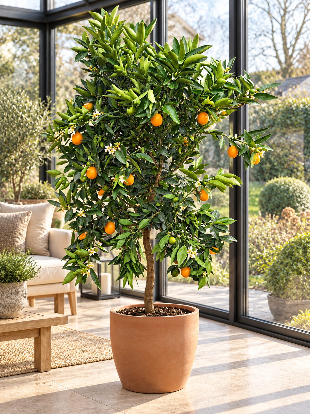 Citrus Kucle ca. 150 cm – Kumquat-Clementine, mediterraner Zitrusbaum für Terrasse & Wintergarten