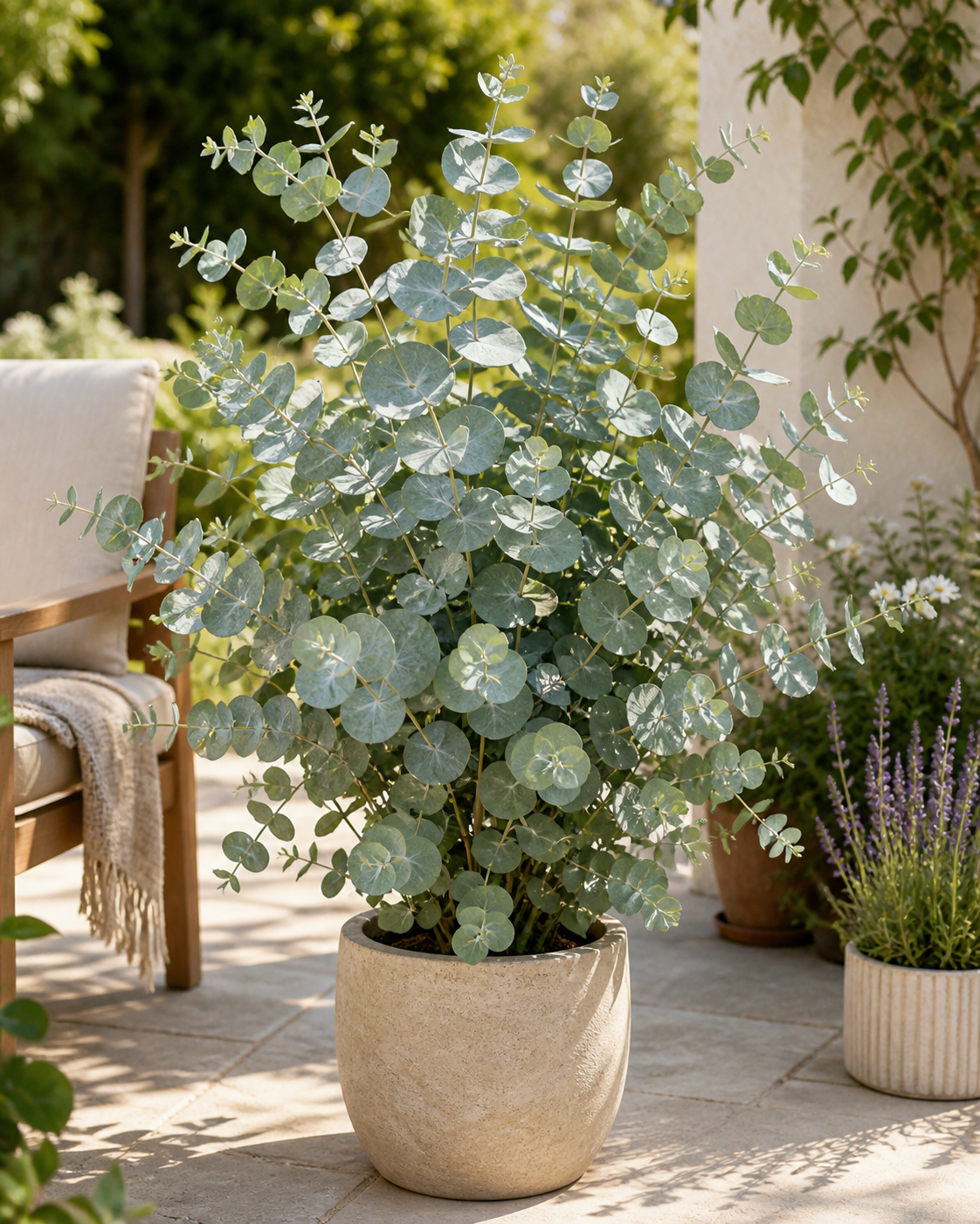 Eukalyptus Silver Dollar ca 60 cm Zimmerpflanze Duft Eukalyptus Pflanze winterhart bedingt Zierpflanze im Topf