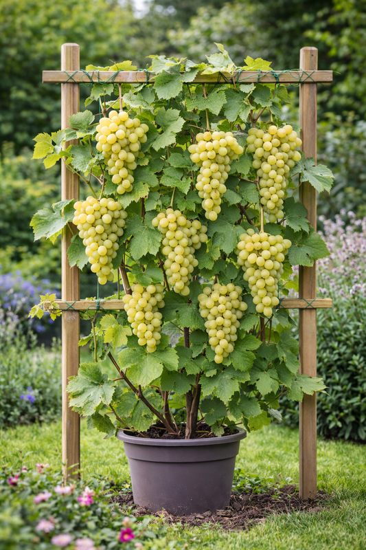 2 révy vinné 'Bianca' – Vitis vinifera | Stolní hrozny bílé | Odolný, produktivní, robustní | 30–50 cm včetně květináče o průměru 12 cm