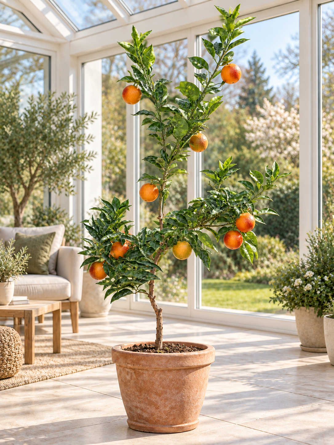 Tarocco Rosso Blutorange 100–120 cm – Citrus sinensis Orangenbaum für Terrasse und Wintergarten