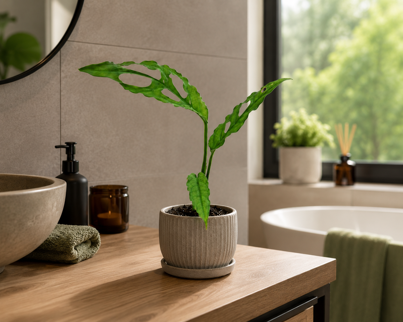 Monstera obliqua Peru ca. 20 cm – Seltene Fensterblatt Zimmerpflanze | Exotische Grünpflanze für Wohnzimmer, Büro & Urban Jungle