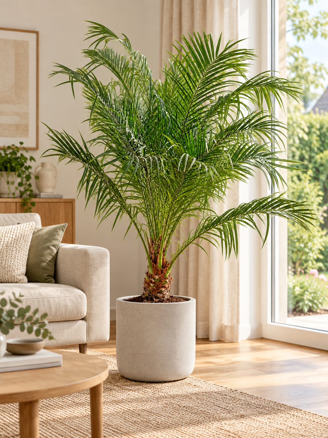 Zwerg-Dattelpalme 100–120 cm – Phoenix roebelenii, elegante Zimmerpalme für Wohnzimmer, Wintergarten & Terrasse
