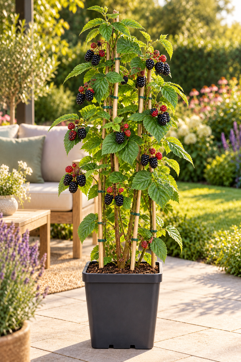 Dornlose Brombeere ‘Chester Thornless’ 50–70 cm – Rubus fruticosus, Beerenstrauch für Garten, Spalier & Kübel