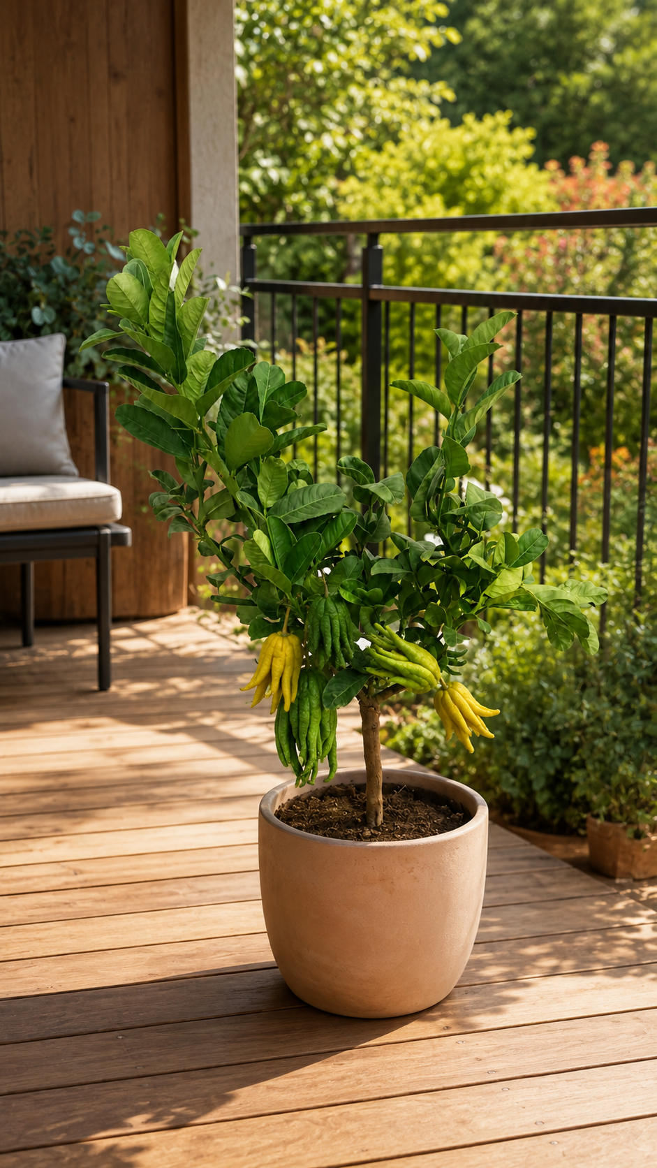 Buddhas Hand Zitronenbaum als Stämmchen ca. 50 cm – Citrus medica, Fingerzitrone & exotische Zitruspflanze