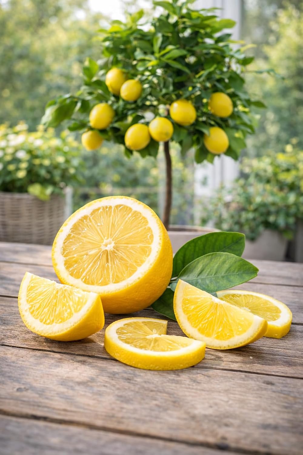 Vier Jahreszeiten Zitrone Lunario 80–100 cm Citrus limon Zitronenbaum Zitronenbäumchen mediterrane Zitruspflanze