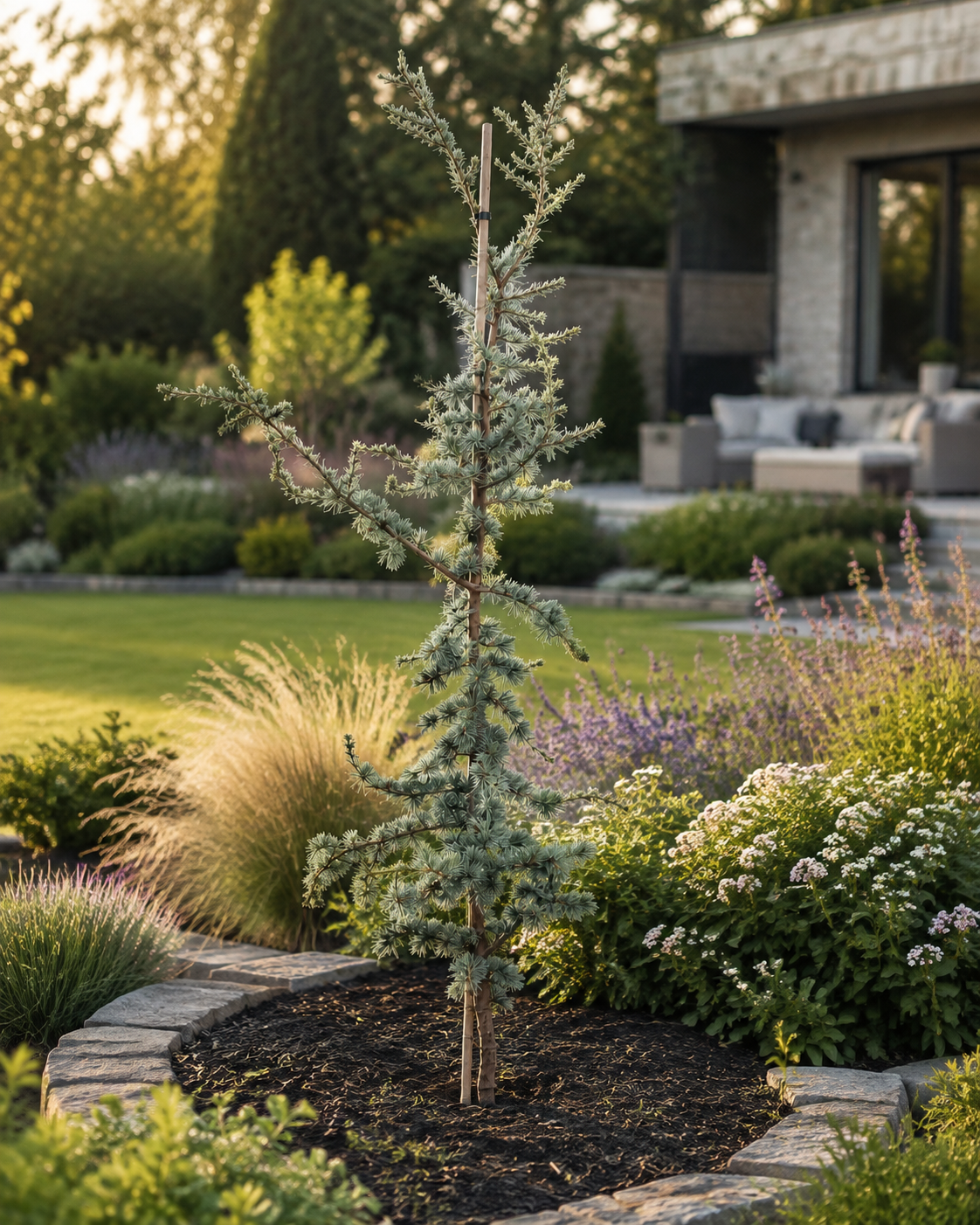Blaue Atlaszeder ‘Glauca’ 180–200 cm – Cedrus atlantica, winterharter Nadelbaum für Garten & Kübel