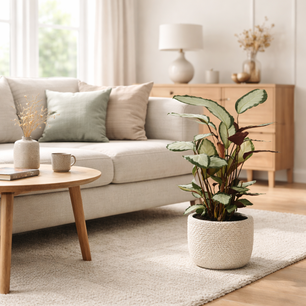 Calathea picturata 'Argentea' cca. 40 cm - Maranta - Zelená rostlina - Pokojová rostlina - Vhodné pro domácí mazlíčky