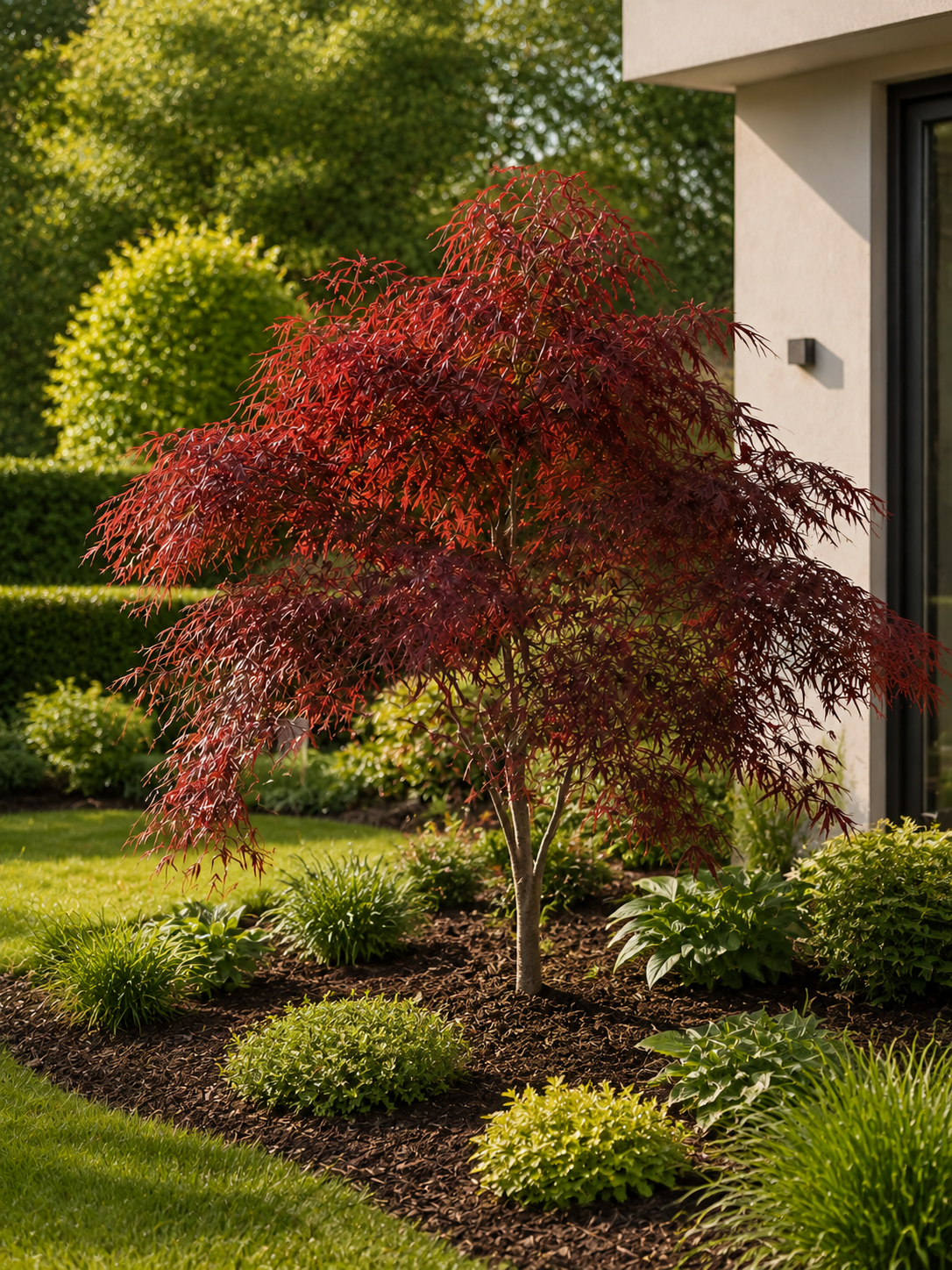 Acer palmatum ‘Royal Garnet’ ca. 30 cm – Japanischer Fächerahorn, roter Schlitzahorn für Garten und Kübel