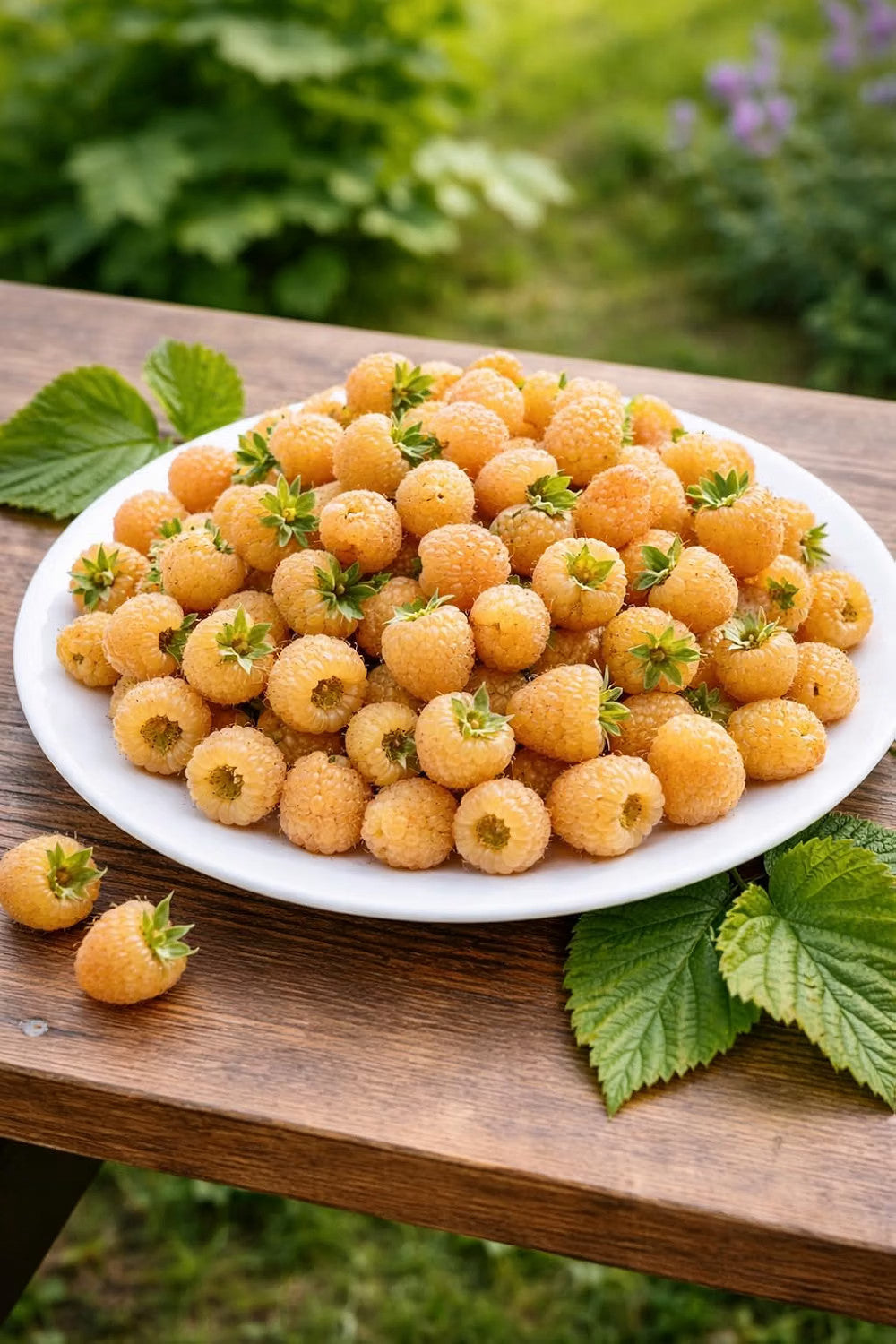 Gelbe Himbeere ‘Golden Bliss’ 30–35 cm – Rubus idaeus, winterharte Naschhimbeere für Garten, Balkon und Terrasse