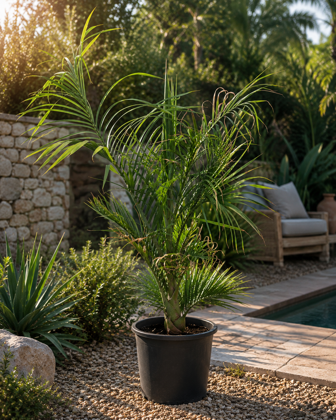 Dypsis Decaryi Dreieckspalme 120-140 cm Seltene Madagaskar Palme Exotische Zimmerpflanze