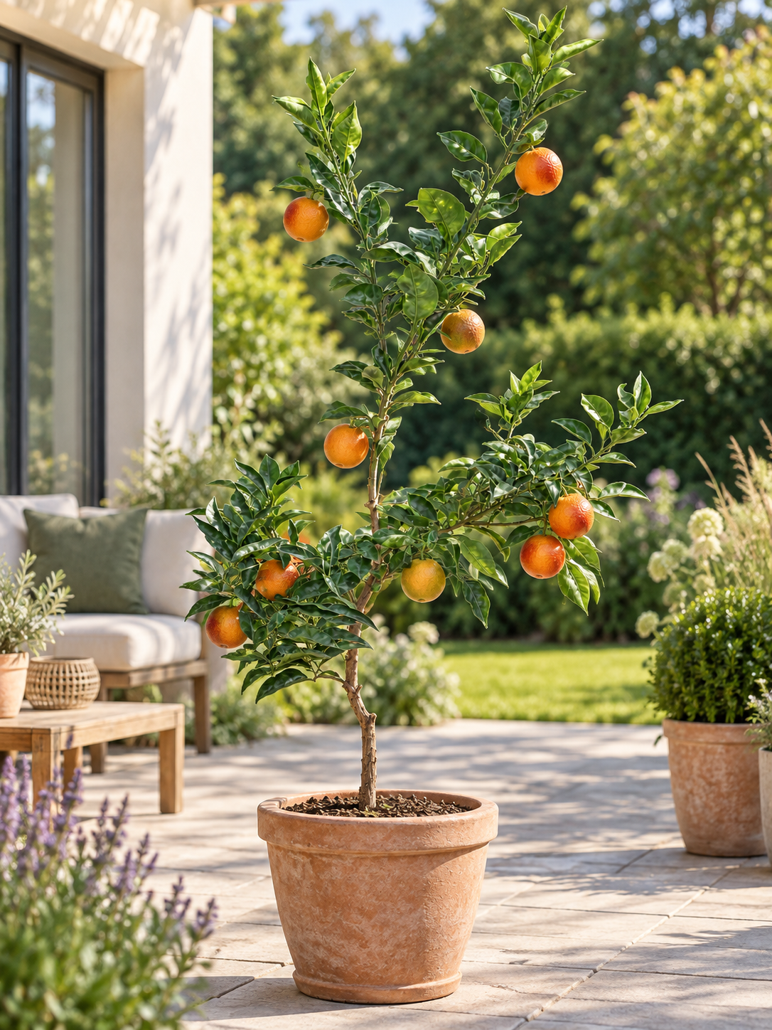 Tarocco Rosso Blutorange 100–120 cm – Citrus sinensis Orangenbaum für Terrasse und Wintergarten