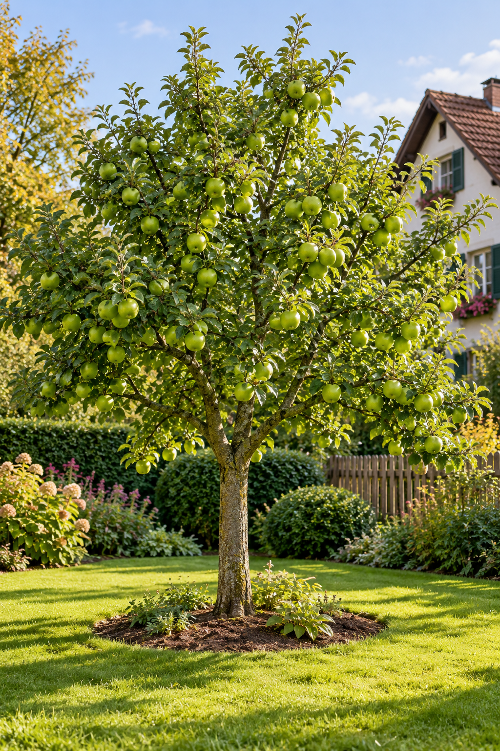 Apfelbaum ‘Granny Smith’ – Malus domestica | Grüner, knackiger Apfel | 100–120 cm inkl. Topf